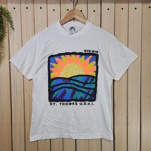 Graphic Tee Single Stitch Bye Bye St. Thomas Size M Vintage